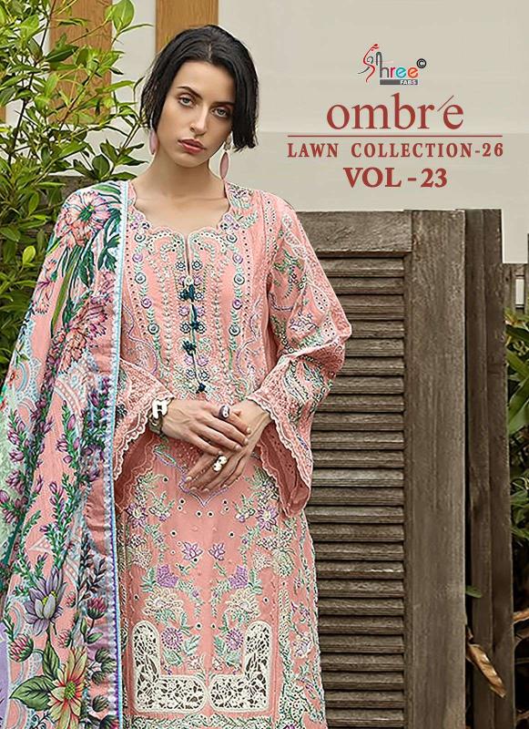 Ombre lawn collection 26 vol 23 salwar suit dress material wholesalers